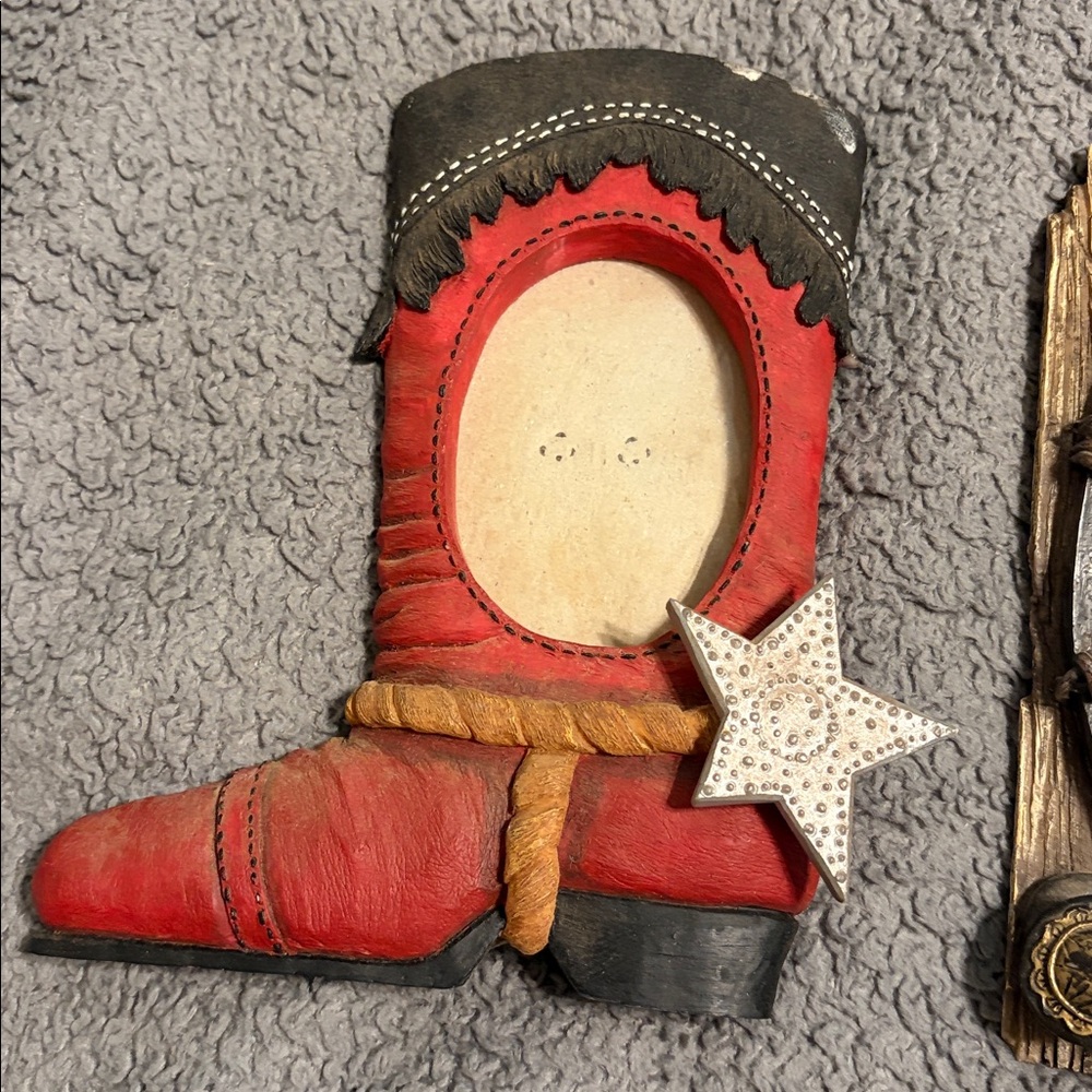 Rustic Red Cowboy Boot Photo Frame - Unbranded - Picture 3 of 3
